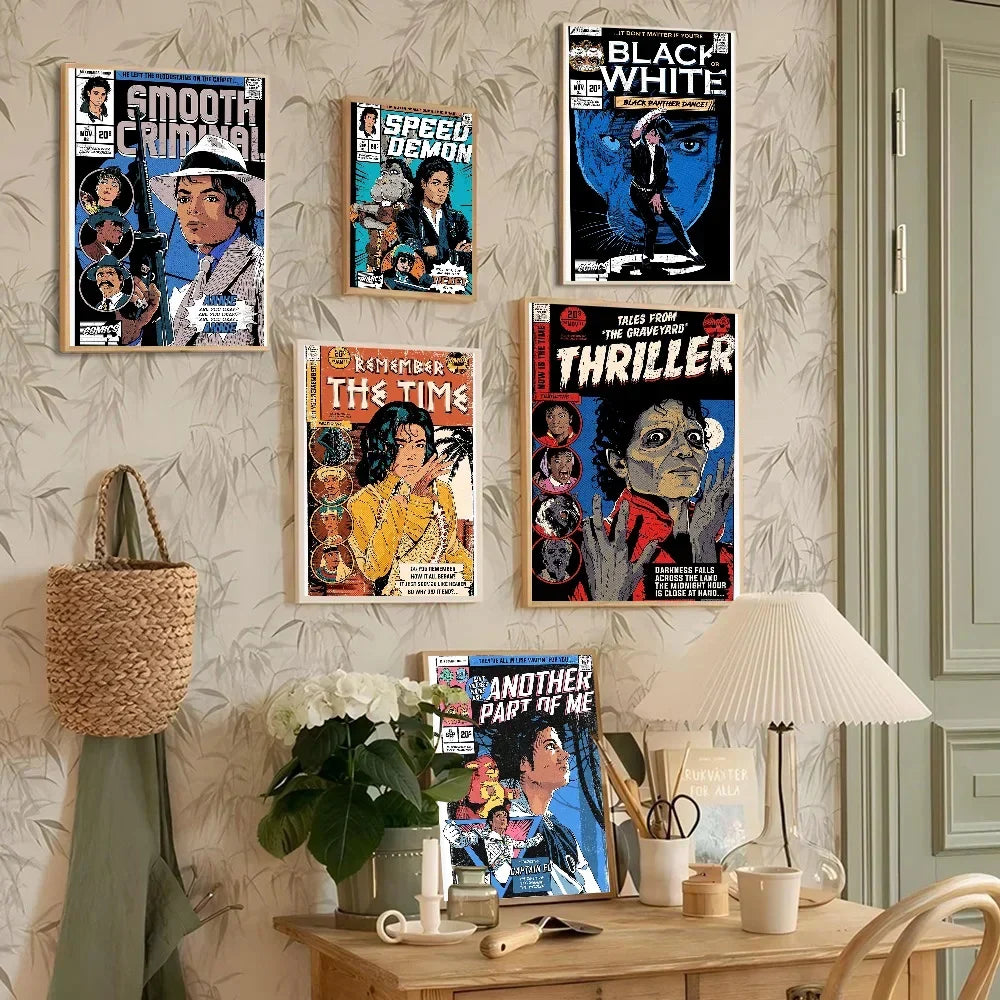 Michael Jackson Dancer Poster – Waterproof Self-Adhesive Wall Art