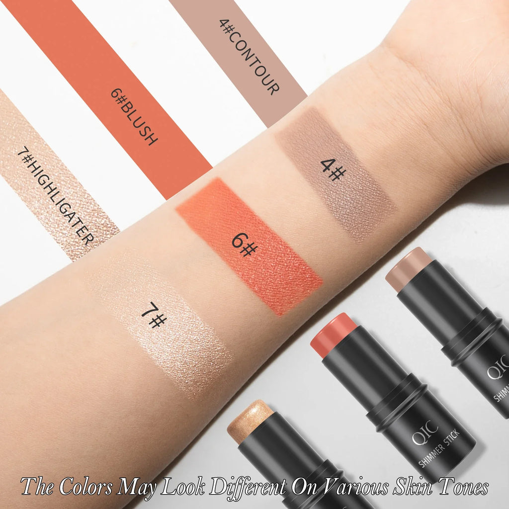 QIC Contour Bronzer Stick – Highlighter, Blush & Concealer