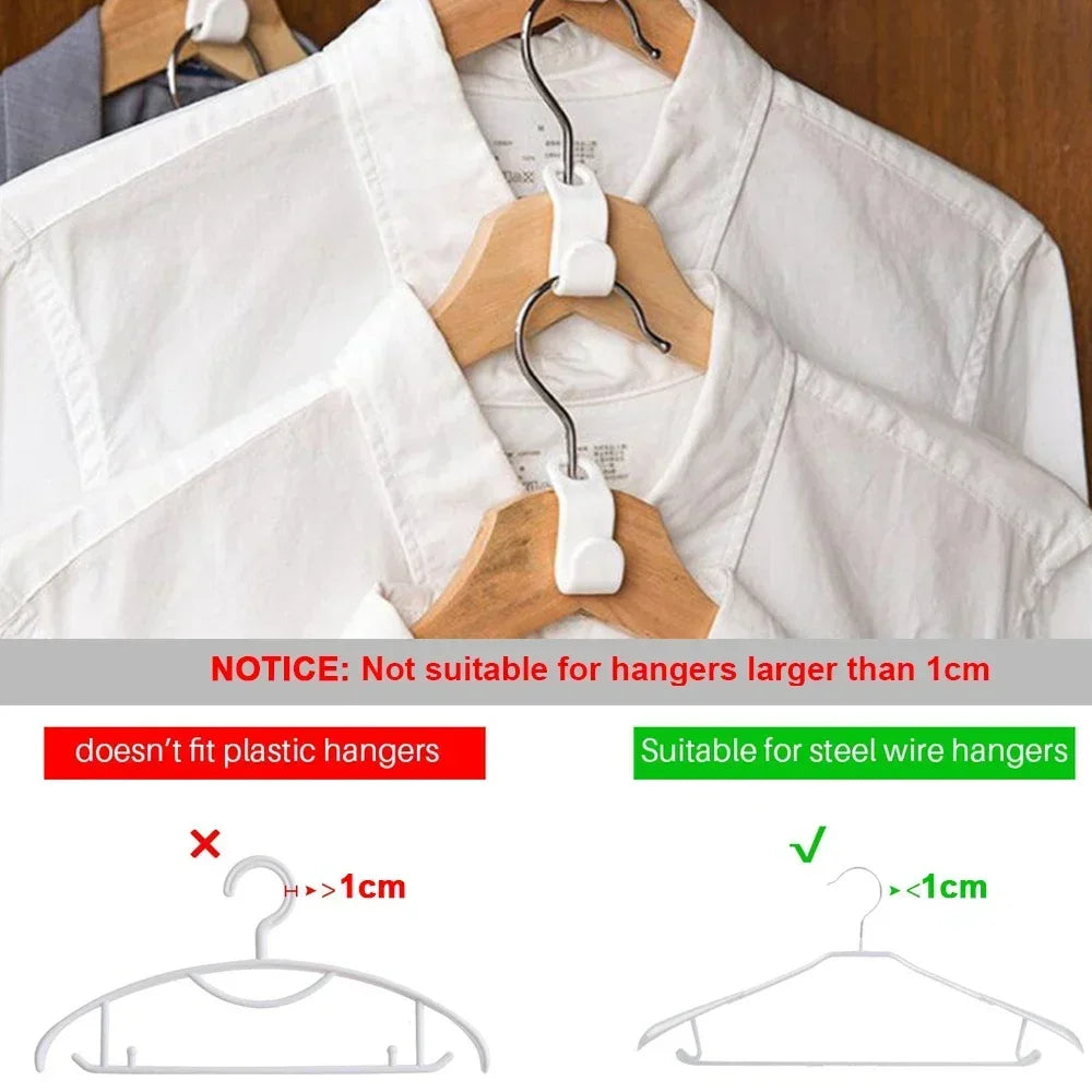 Cascading Hanger Connector Hooks | Space-Saving Closet Organizer