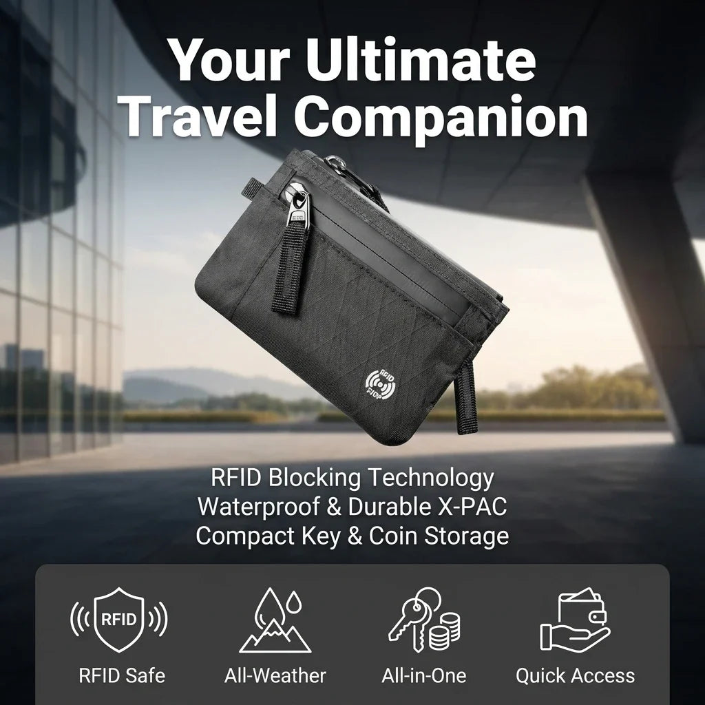 RFID Blocking X-PAC Mini Key Wallet & Coin Pouch | Travel