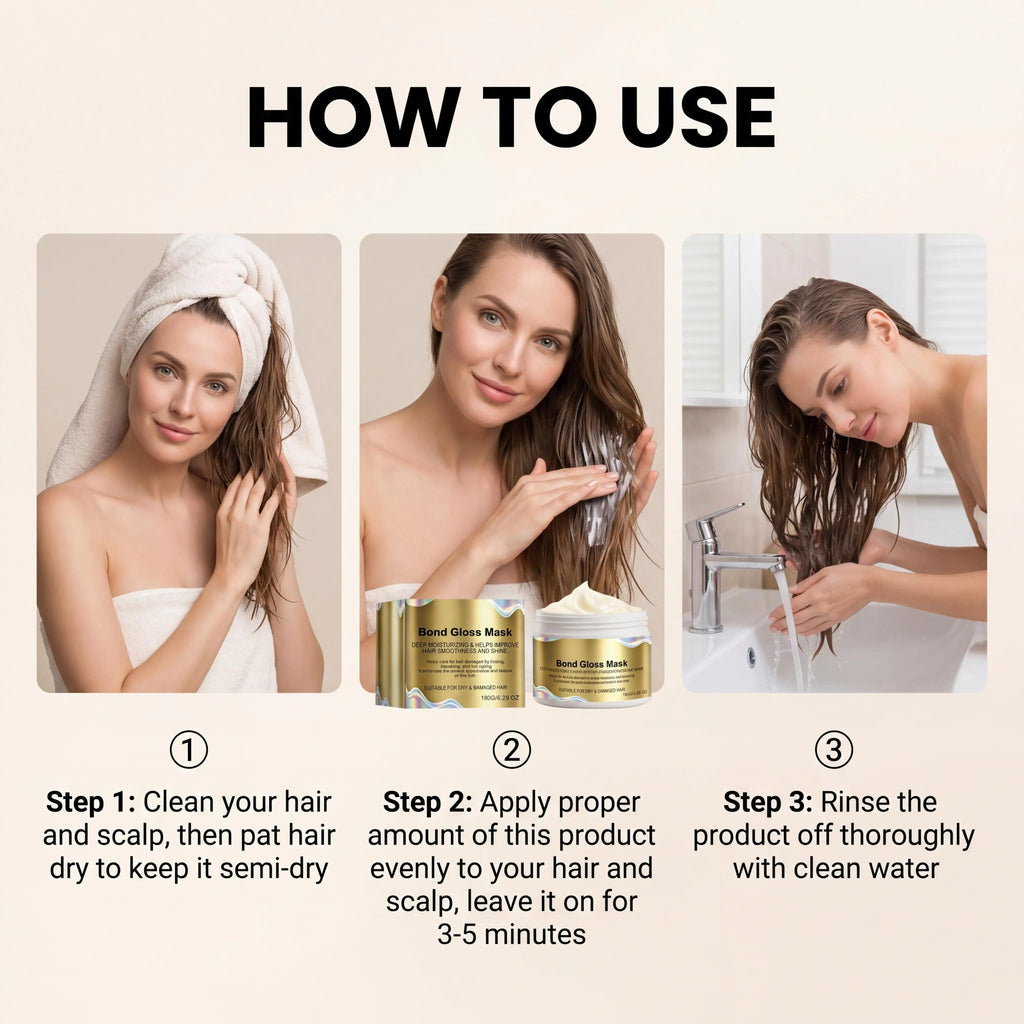 Bond Gloss Deep Conditioning Hair Mask – Keratin & Vitamin E