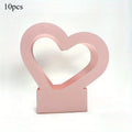 10-Pack Heart-Shaped Flower Tote Bags – Pink Florist Gift Carrier