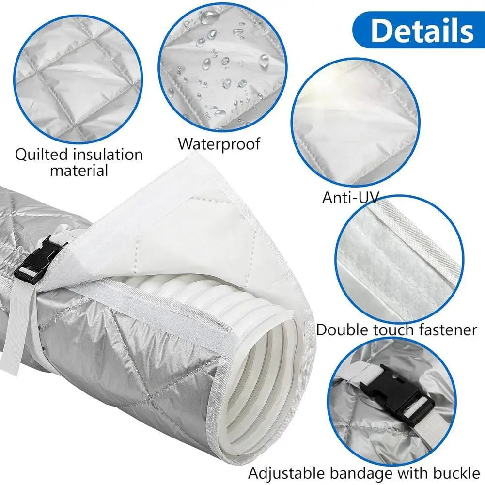 Insulated AC Hose Cover – Oxford Cloth Sleeve with Buckle Straps
