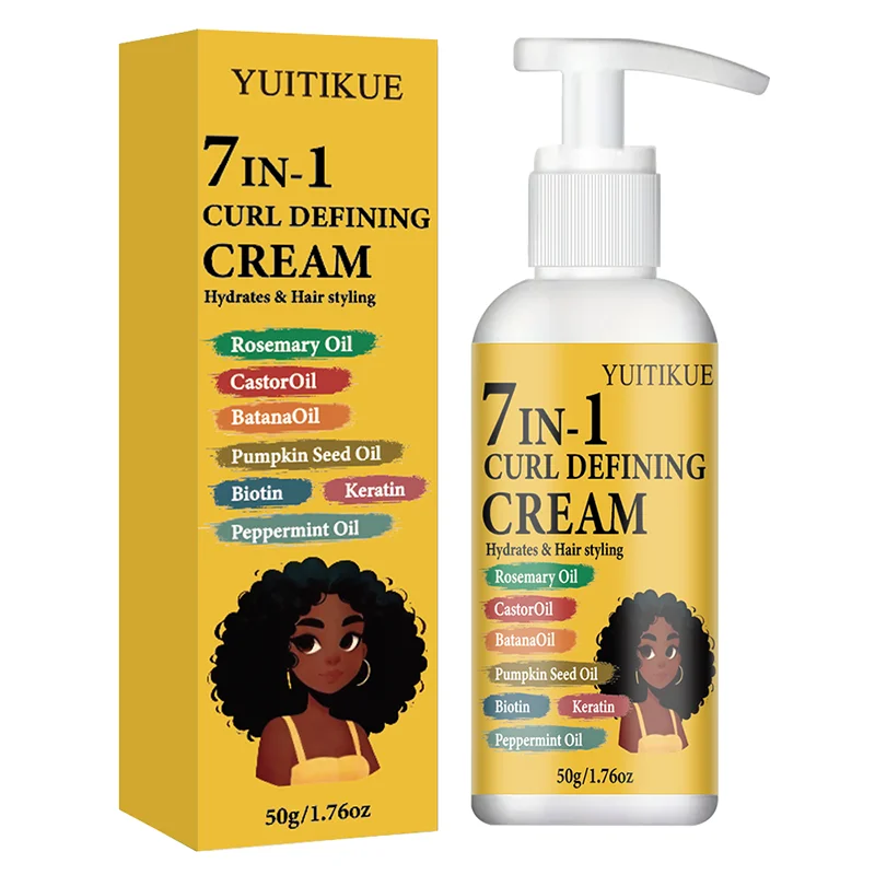 YUITIKUE 7-in-1 Curl Defining Cream | Hydrating, Bouncy Curls