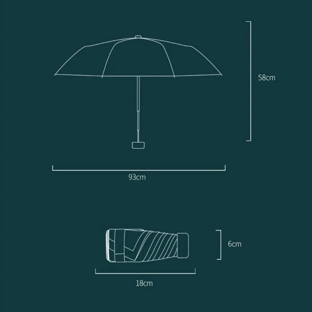 Fashion Ultraviolet Protection Parasol Small Pocket Folding Rain