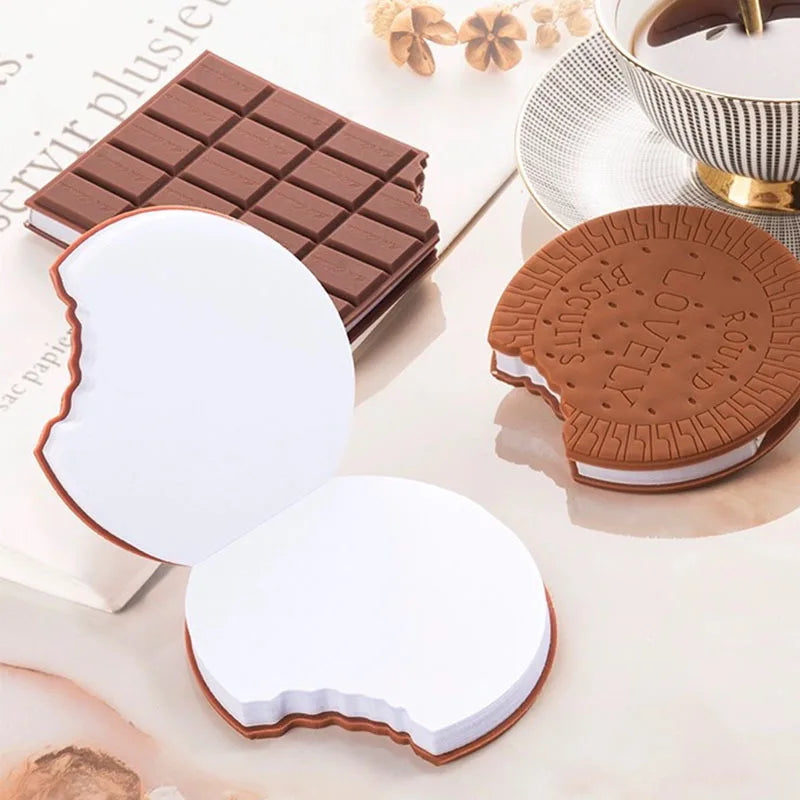 Chocolate Shaped Notepad – Kawaii Sticky Memo Pad Gift