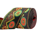 Floral Embroidery Polyester Ribbon 48.5mm 7m | Craft Trim