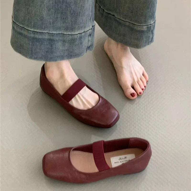 Square Toe Women's Ballet Flats – Soft Sole Ballerina Shoes