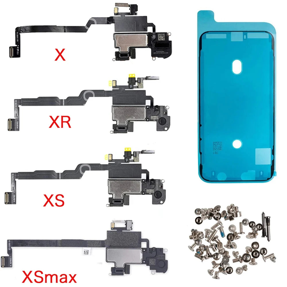 iPhone Earpiece Speaker Flex + Waterproof Sticker & Screws Kit