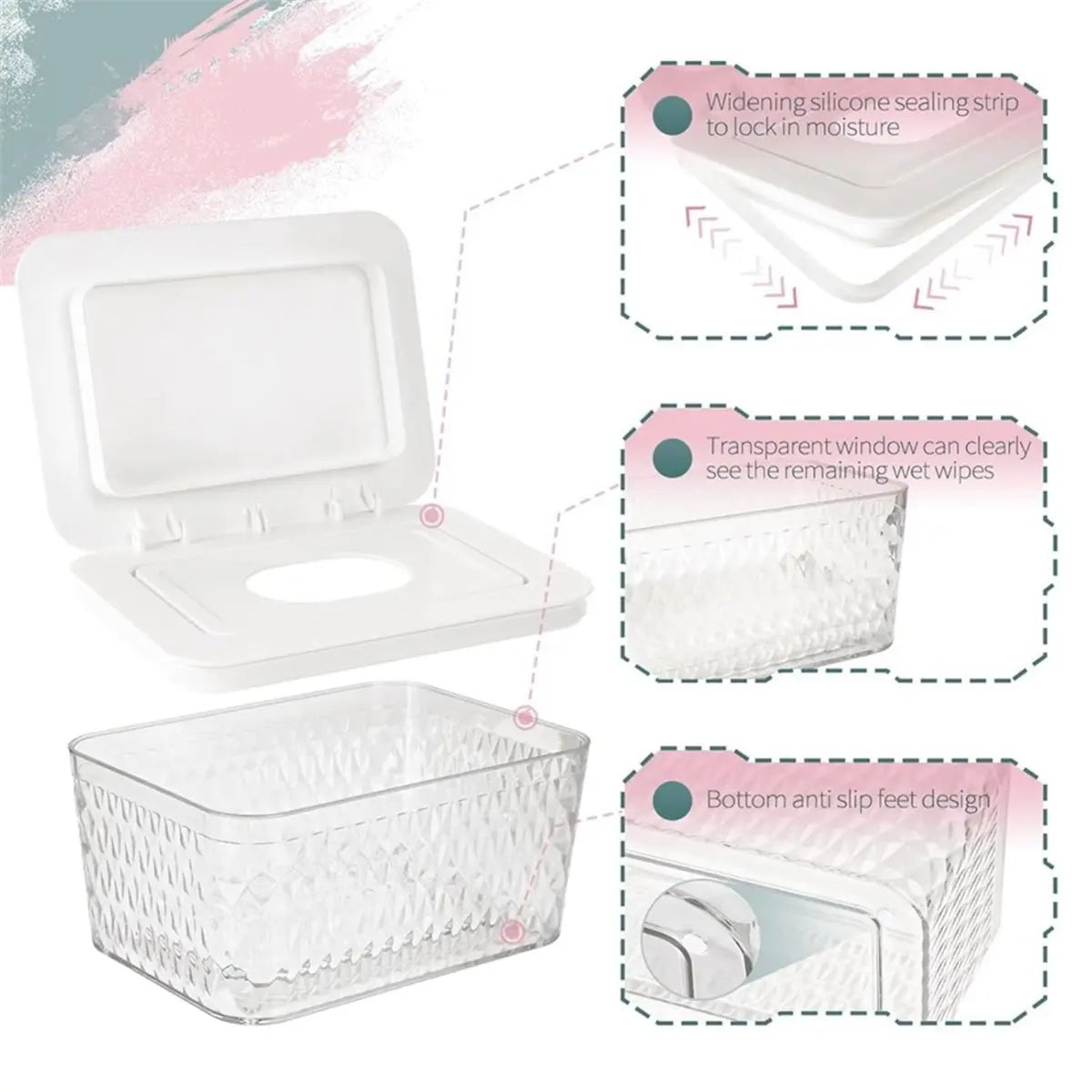 Baby & Adult Wipes Dispenser | Sealed Large Capacity Container