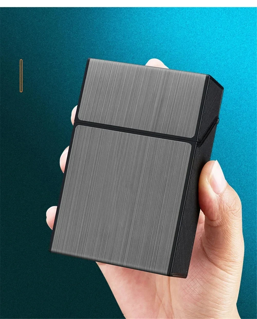 Metal Cigarette Case 20-Pack Slim Pocket Holder Box