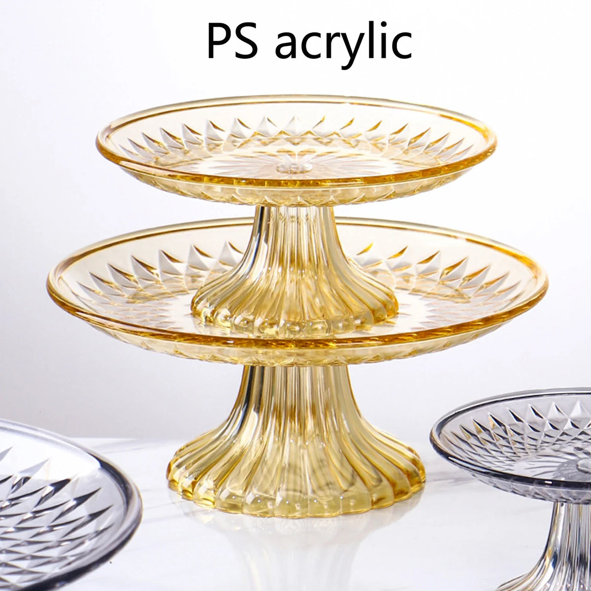 Round Cake Stand Serving Tray | Shatter-Proof Dessert Plate