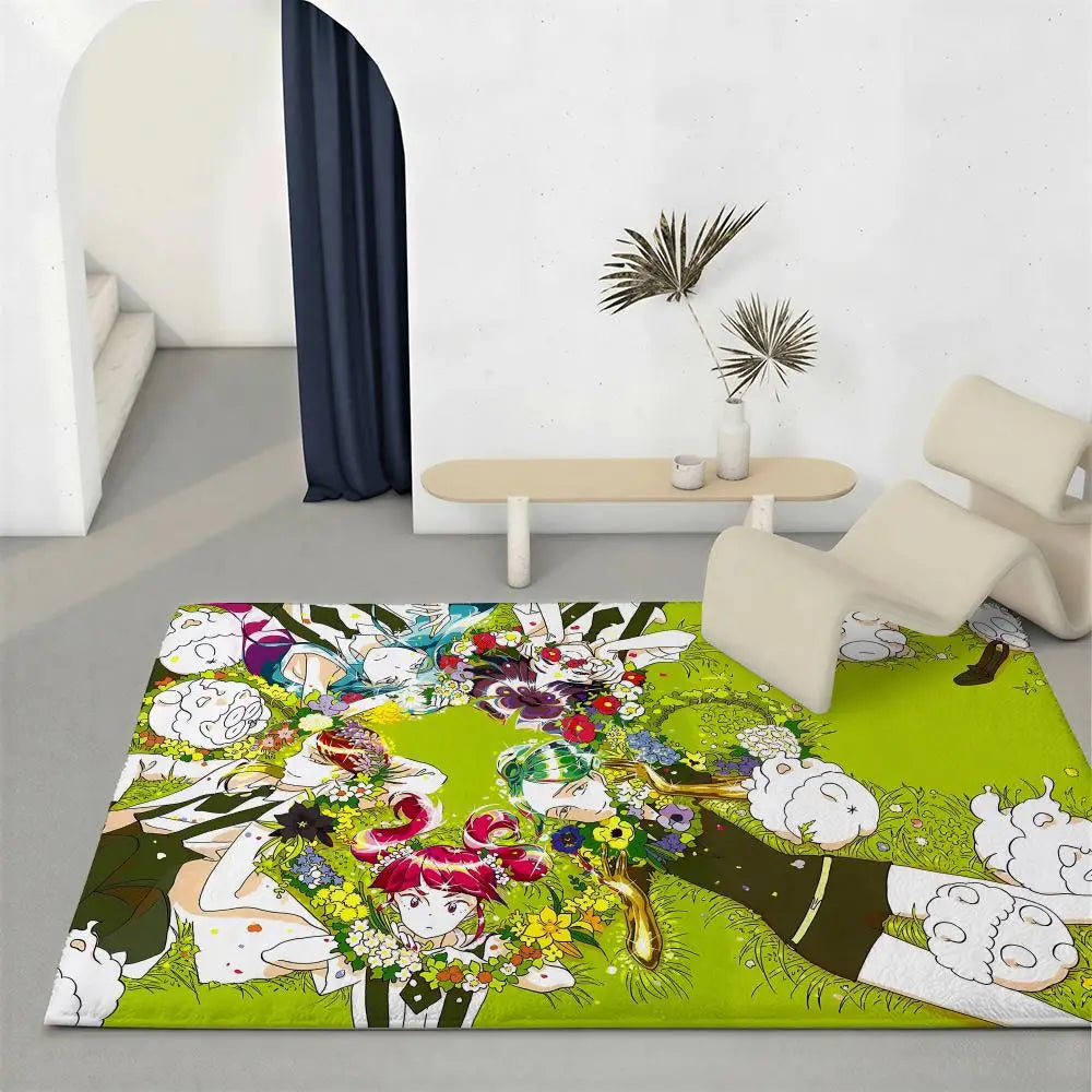Land of the Lustrous Anime Flannel Floor Mat – Non-Slip Rug