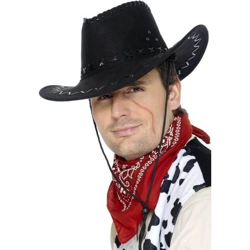 Wide Brim Western Cowboy Hat – Unisex Faux Suede Sun Hat