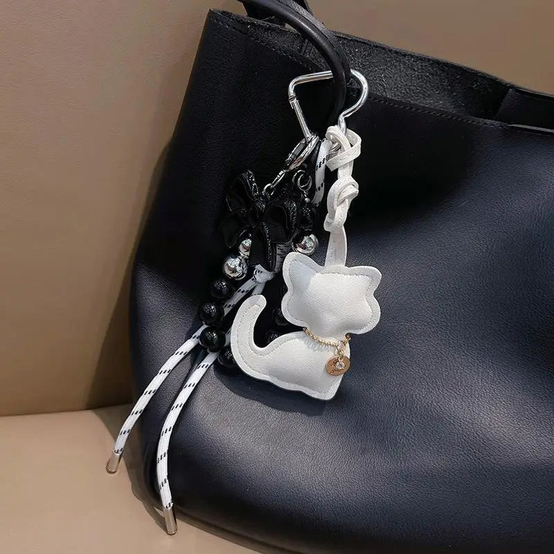Black Cat Keychain Bag Charm Pendant | Cute Backpack Gift