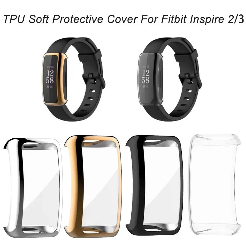 TPU Case for Fitbit Inspire 2 & 3 – Waterproof Screen Protector