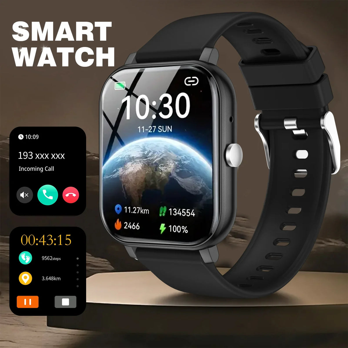 LOMAXFR 1.83" HD Smartwatch – BT Calling & Sports Tracking