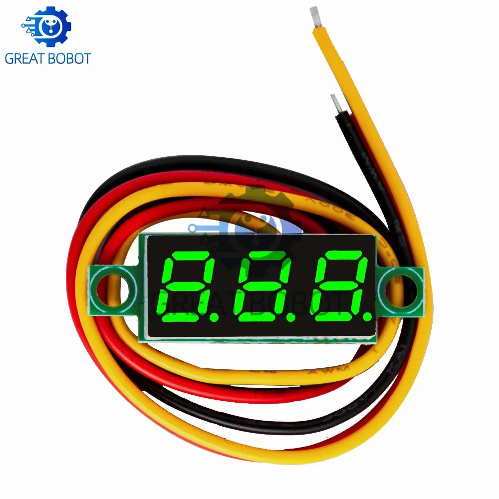 Mini DC Digital Voltmeter – 0.28" LED Panel Meter 4.5V–100V