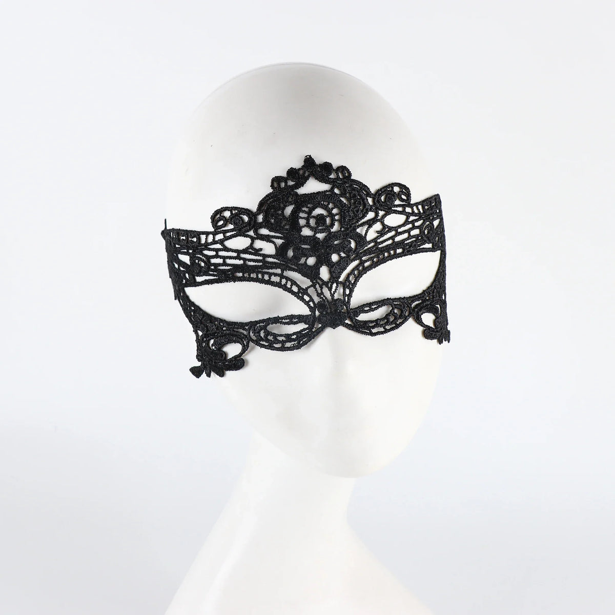 Black Queen Lace Mask Embroidery Appliques Party Costume Carnival