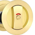 Gold Flush Pocket Door Lock – Zinc Alloy & Privacy Indicator