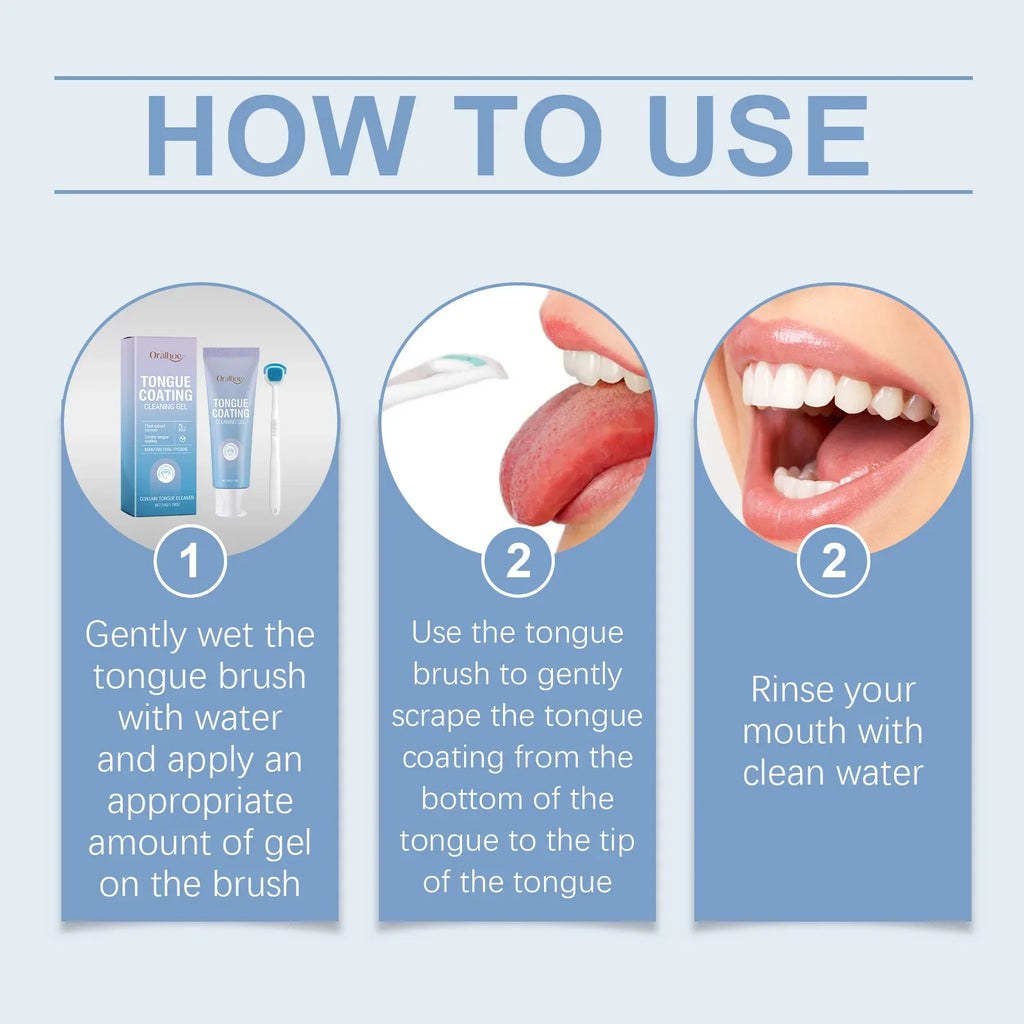 Tongue Cleaning Gel Set | Eliminate Bad Breath & Oral Bacteria