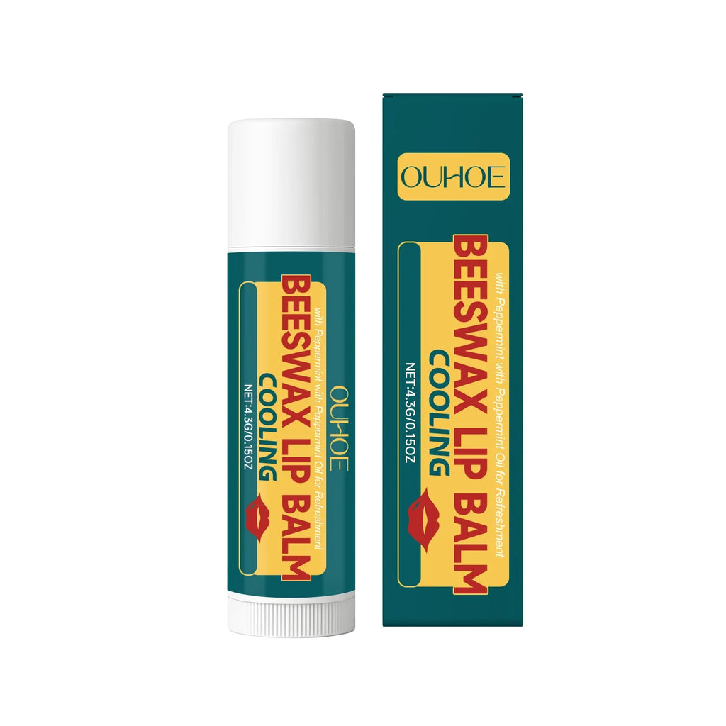OUHOE Mint Beeswax Lip Balm – Hydrate, Soften & Plump Lips