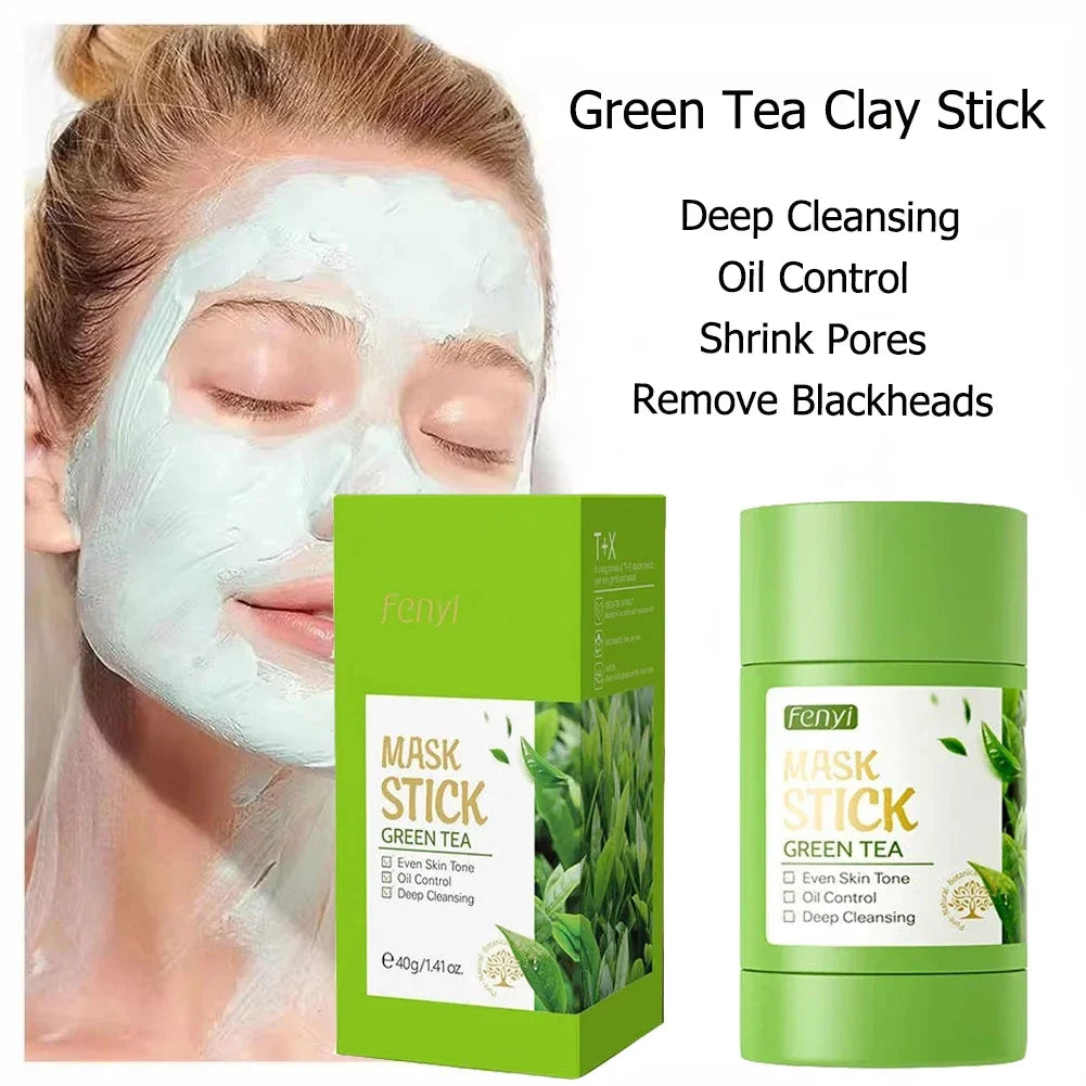 Face Clean Mask Green Tea Cleansing Stick Shrink Pores Deep Blackhead