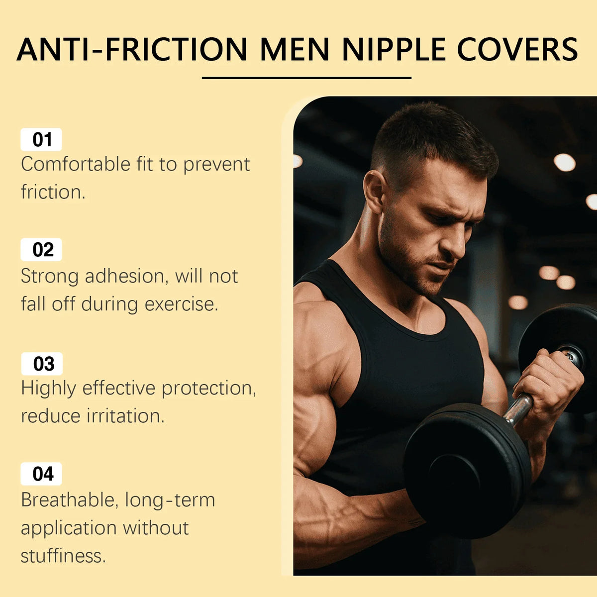 Men's Waterproof Nipple Cover Stickers for Running | 50pc