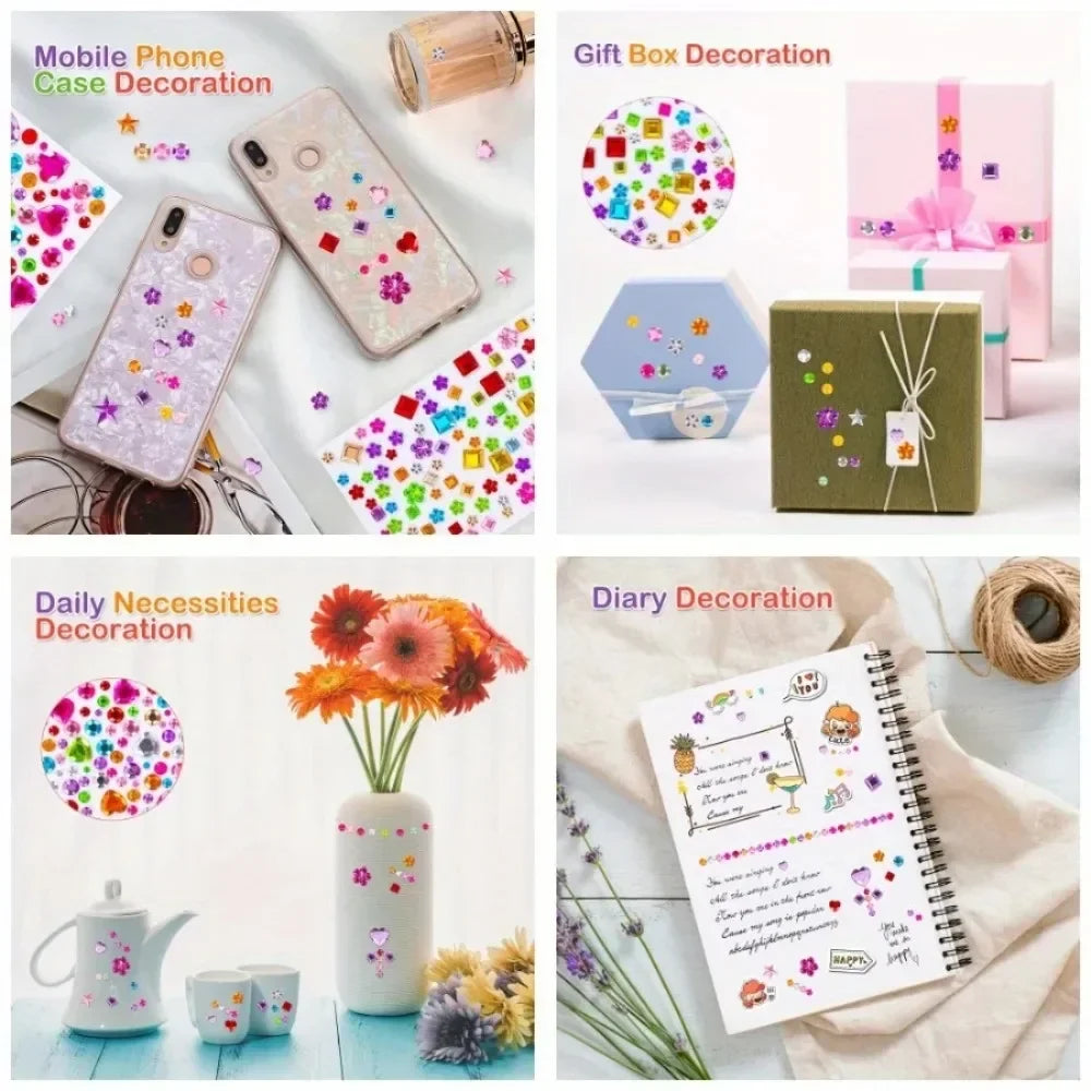 Self-Adhesive Rhinestone Gem Stickers | DIY Crystal Jewel Decor