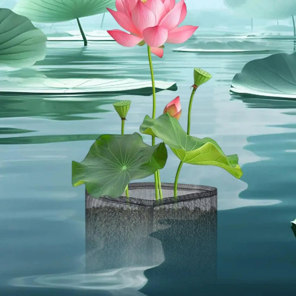 4-Pack Floating Aquatic Plant Baskets | Mesh Pond Grow Bags
