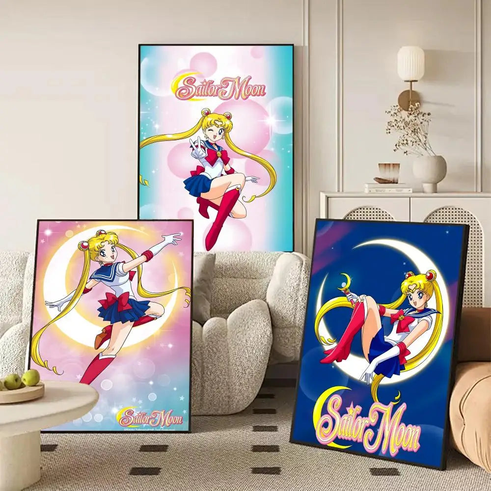 Sailor Moon Anime Self-Adhesive Poster Sticker | Wall Art Decor