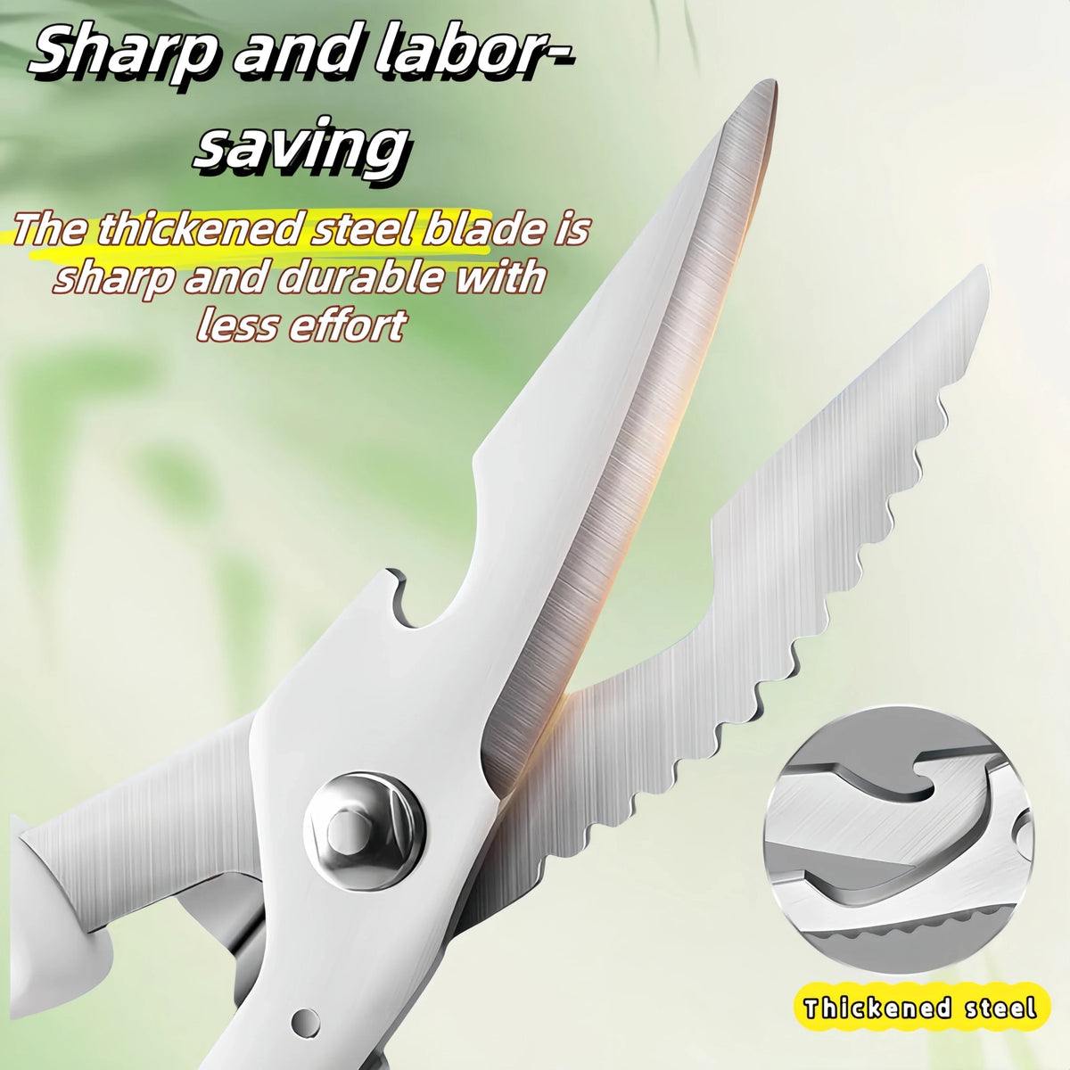 Multifunctional Kitchen Shears – 3CR14 Stainless Steel Bone Scissors