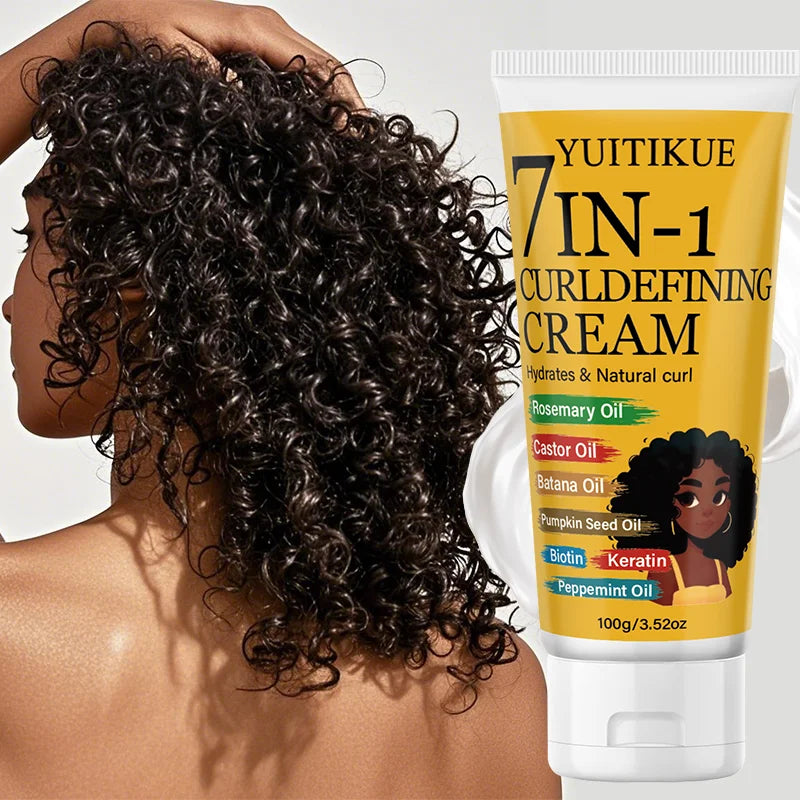 7-in-1 Curl Defining Cream | Batana Oil & Keratin Anti-Frizz