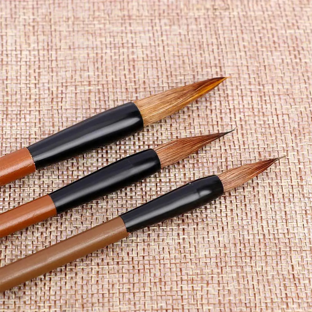 6-Piece Chinese Calligraphy Brush Set – Wolf & Sheep Hair Bamboo