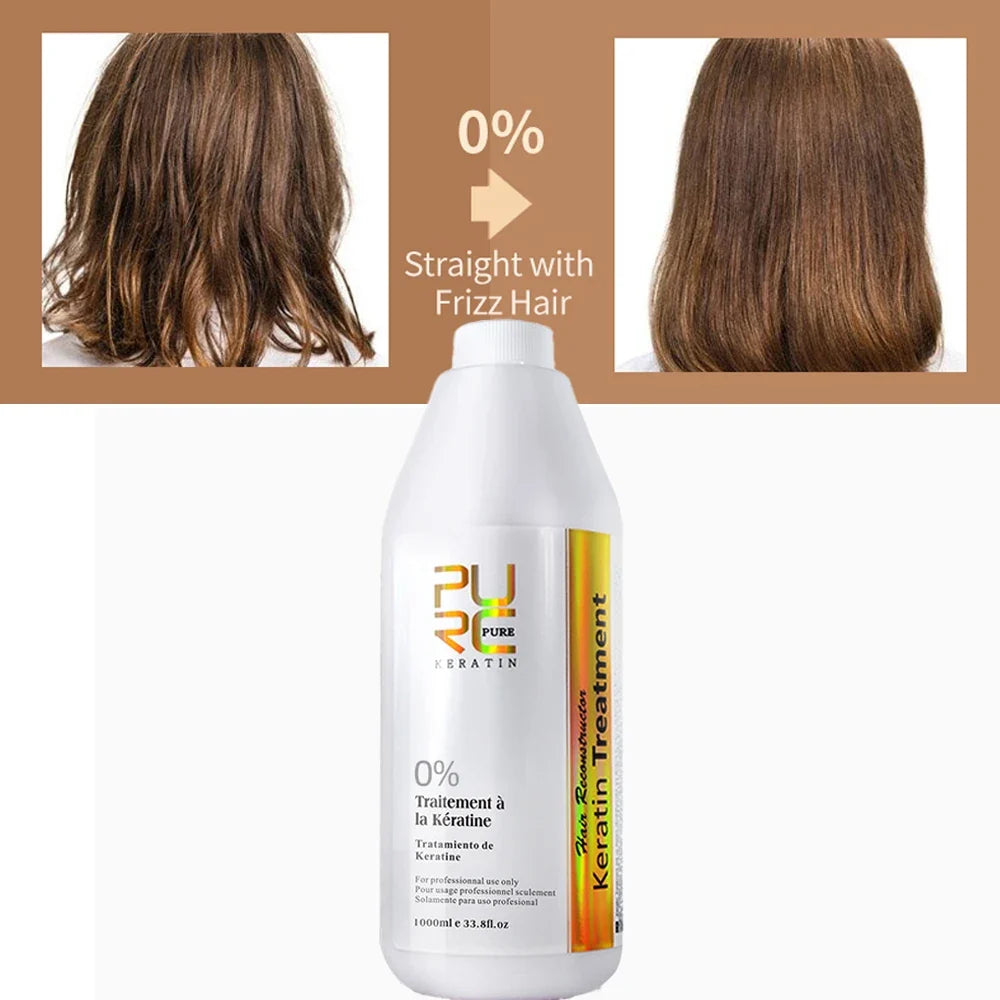 PURC 1000ml Brazilian Keratin Hair Treatment | 0%–12% Formalin