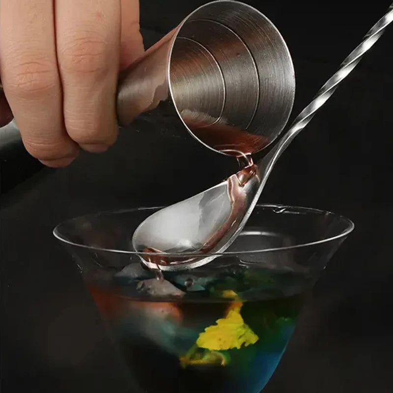 Stainless Steel Cocktail Stirring Spoon – Spiral Teardrop Bar Tool
