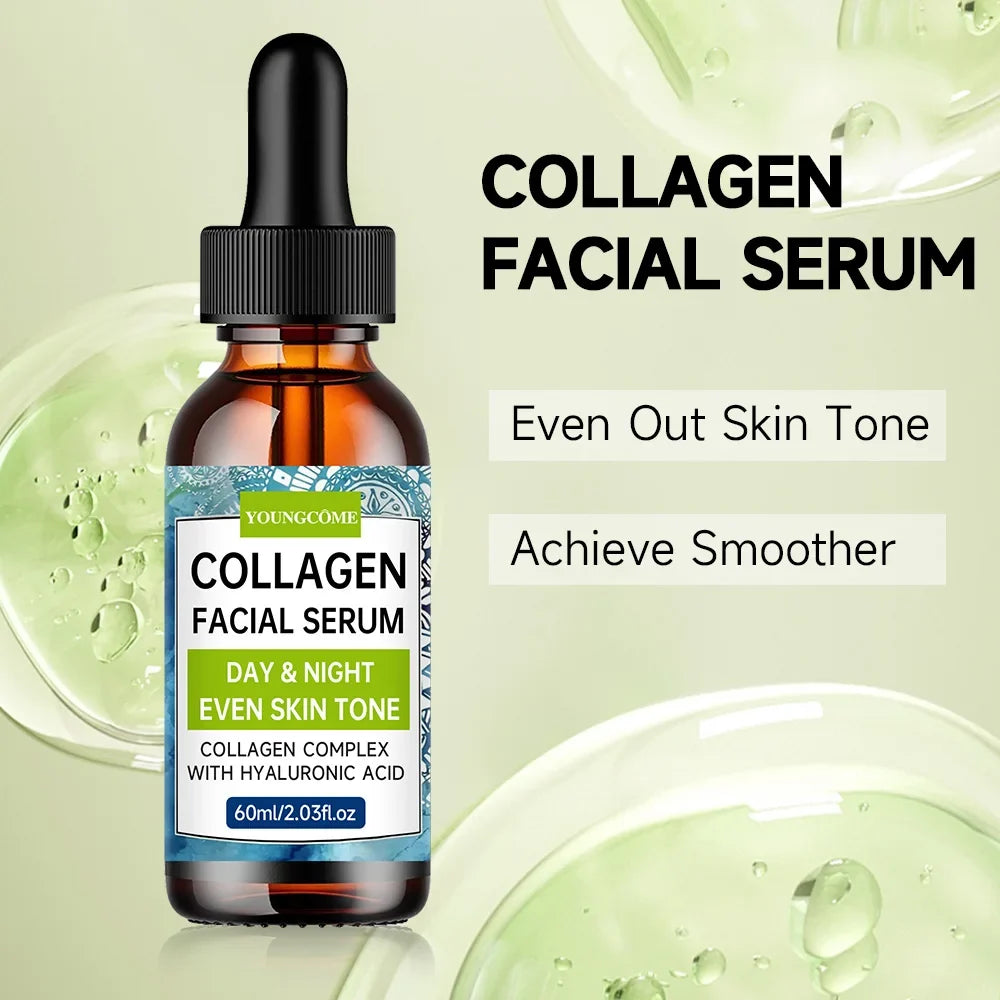 Collagen Face Serum Hyaluronic Acid Day Night Hydrating Moisturizer