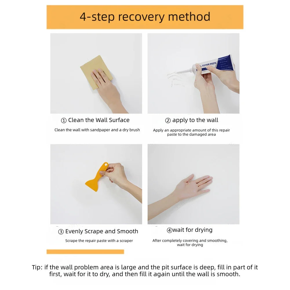 Drywall Patch Repair Kit – Quick-Dry Wall Filler Paste & Tools