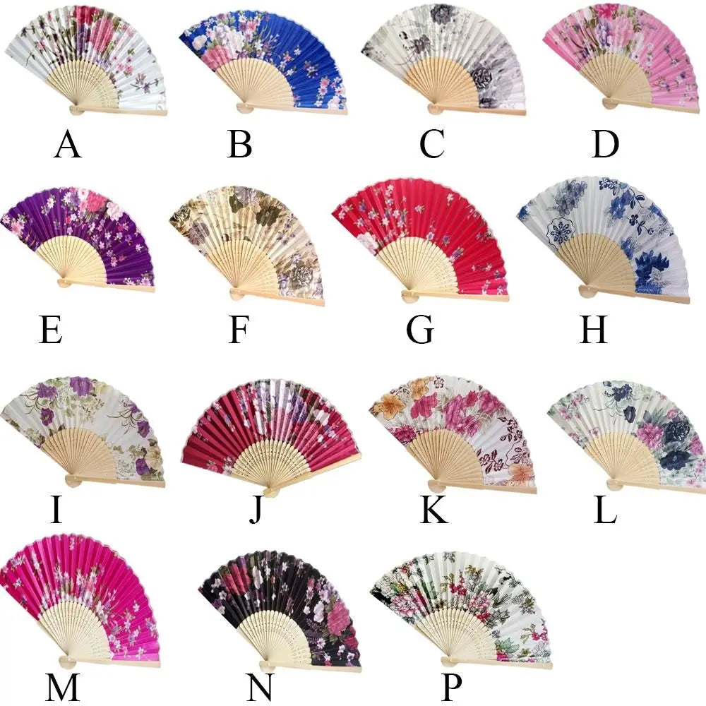 Colorful Bamboo Folding Fan – Wedding Gift & Photo Prop