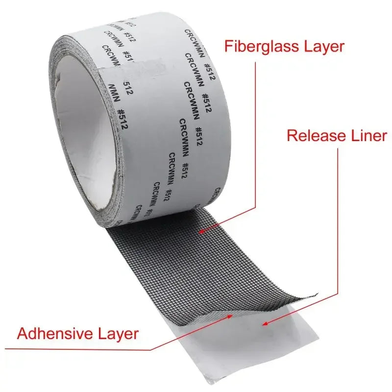 Window Screen Repair Tape – Self-Adhesive Mesh Patch