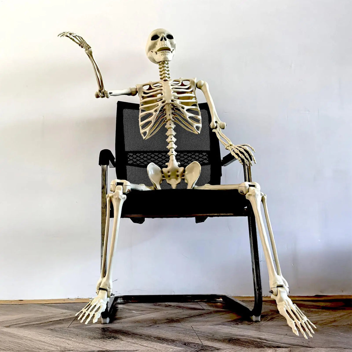 Life-Size Halloween Skeleton with Posable Joints | Haunted Decor