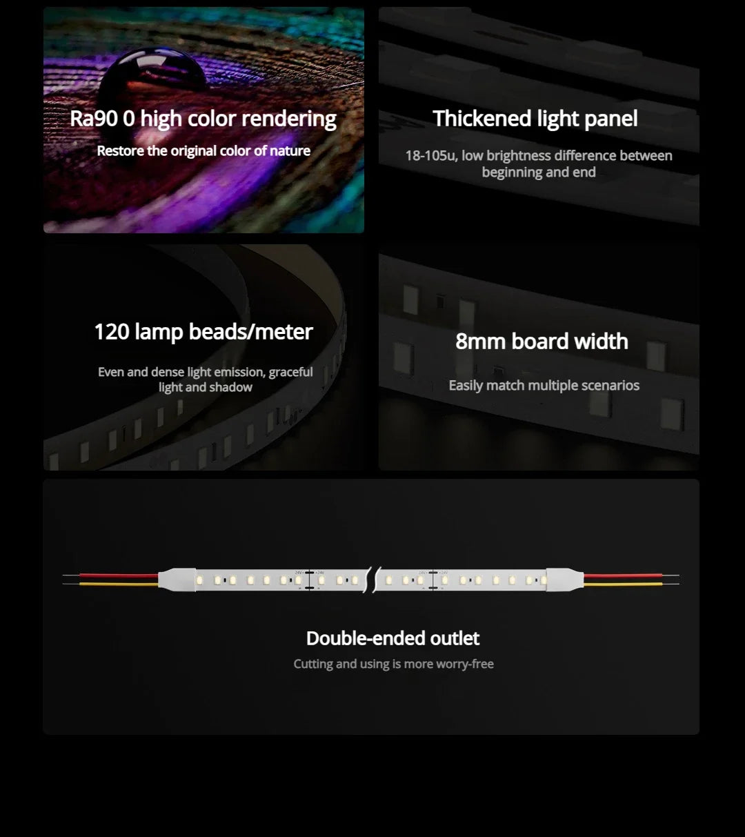 Aqara Smart Light Strip T2 Single-color Temperature Bare Board Thin
