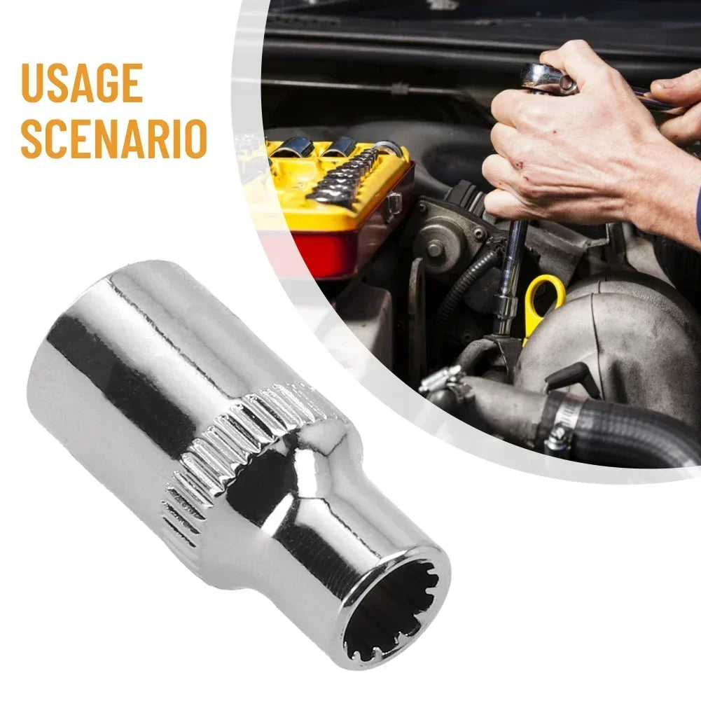 12-Point Mirror Short Socket Bit | 1/4" Drive 4–14mm