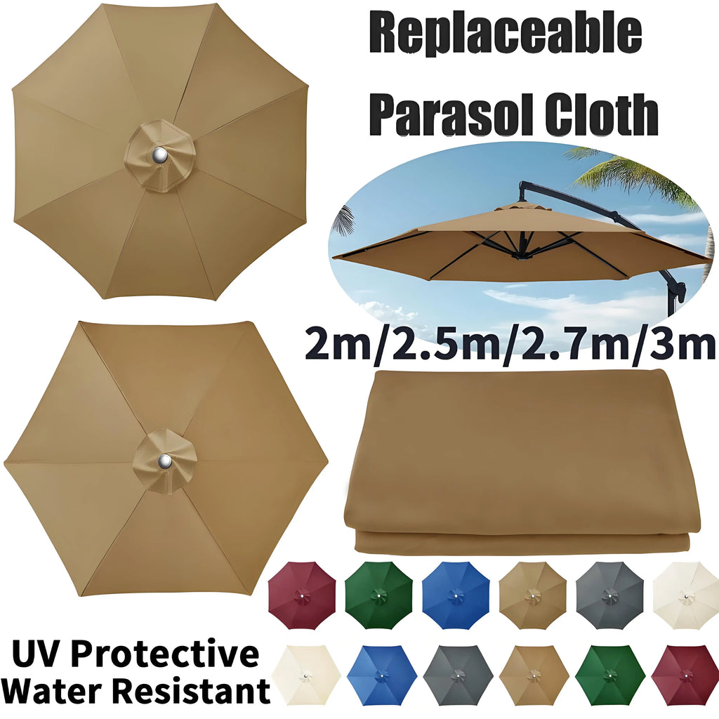 Patio Umbrella Replacement Canopy 6/8 Rib Anti-UV Polyester