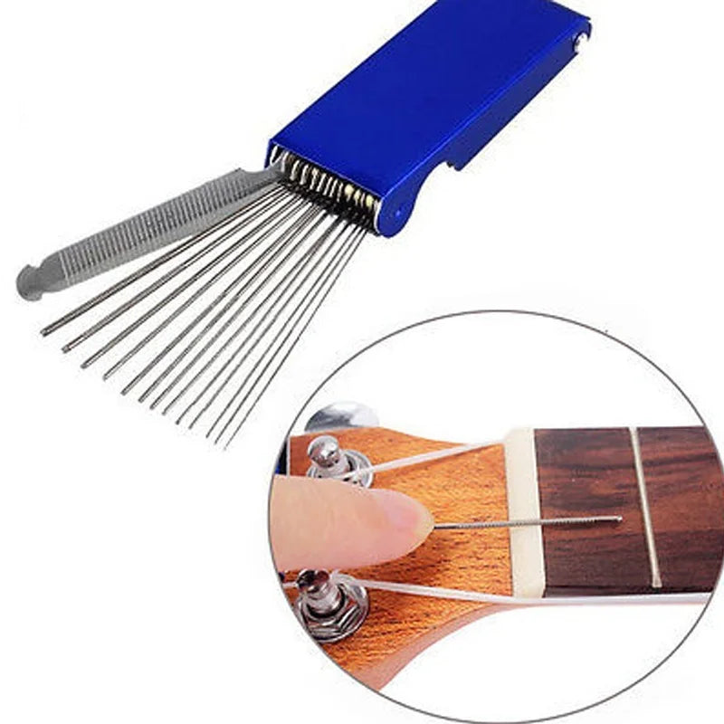 Metal 13 Sizes Long Shaft Files Electric Guitar Bass Ukulele Saddle