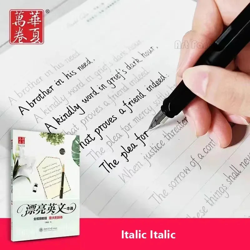 English Copybook Calligraphy Books Adult Word Handwriting Italian