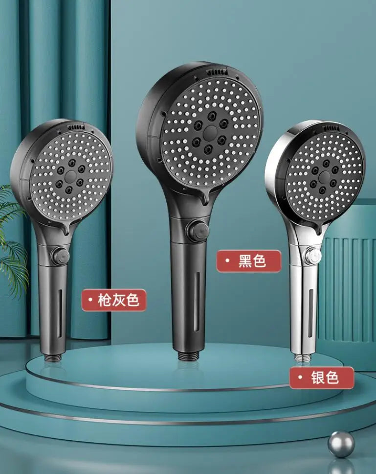 6-Mode High Pressure Handheld Shower Head with Filter & Stop