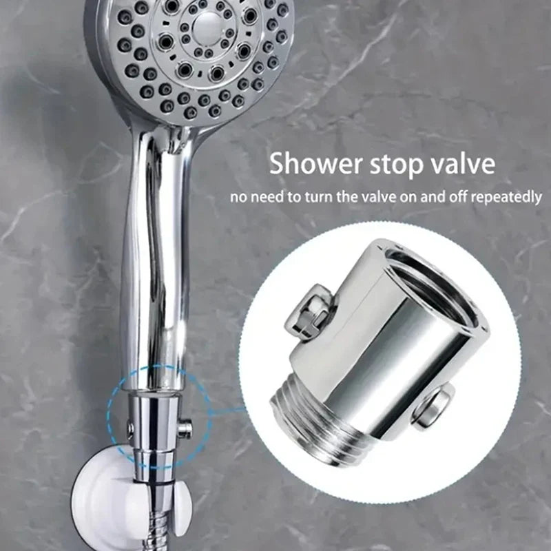ABS Shower Head Stop Valve – One-Button Water Flow Controller