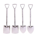 4-Piece Shovel Shape Stainless Steel Dessert Spoons Set