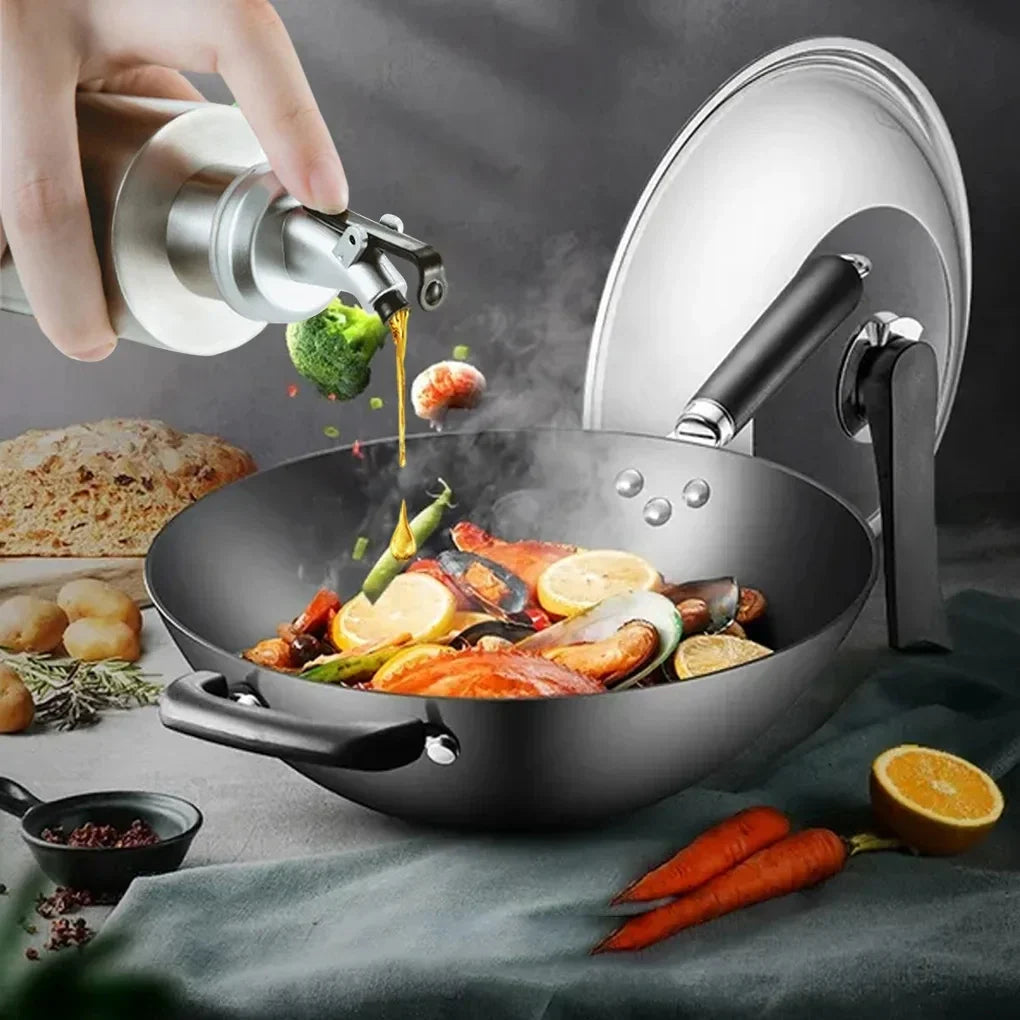 KEMORELA Stainless Steel Oil & Vinegar Dispenser Bottle